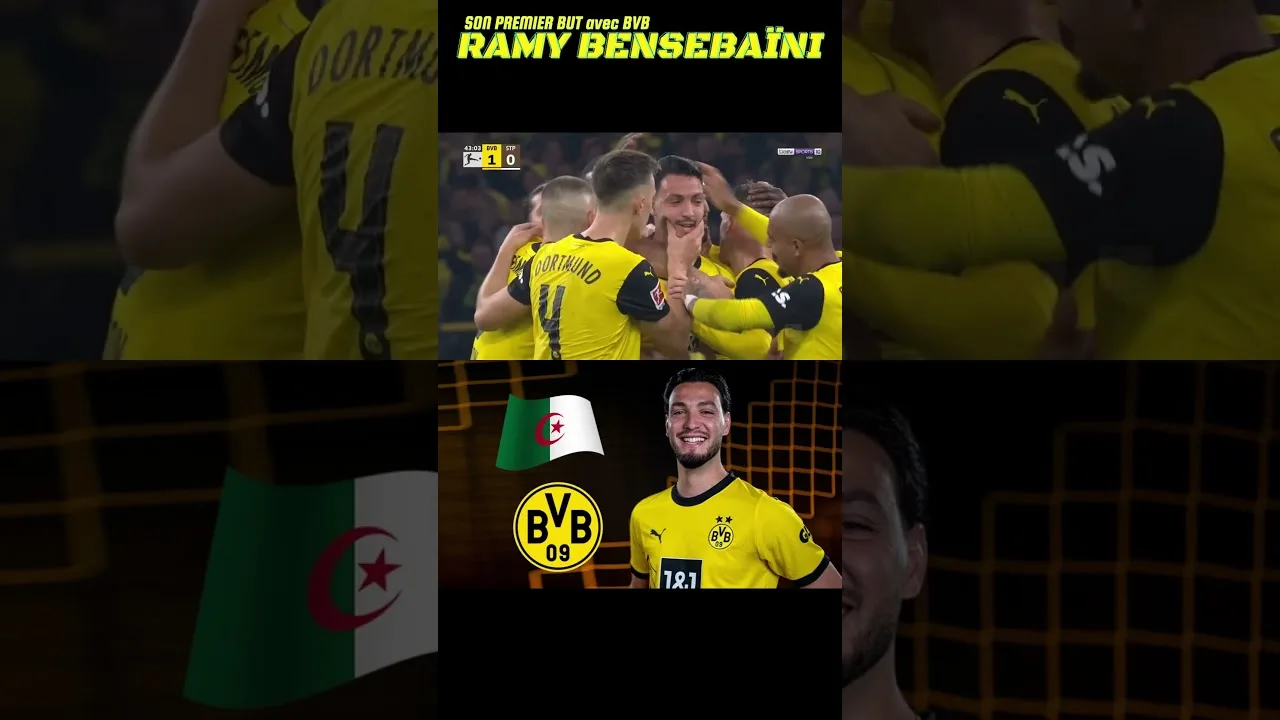 Ramy Bensbani, son premier but avec le Borussia Dortmund #Algérie #Bundesliga #Football
