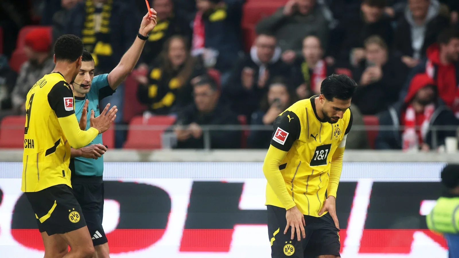 « Cela a changé la donne ! » – Emre Can est tenu pour responsable de la défaite du Borussia Dortmund alors que l’entraîneur Nuri Sahin et son coéquipier Julian Brandt critiquent le carton rouge de l’ancienne star de Liverpool pour défi ridicule
