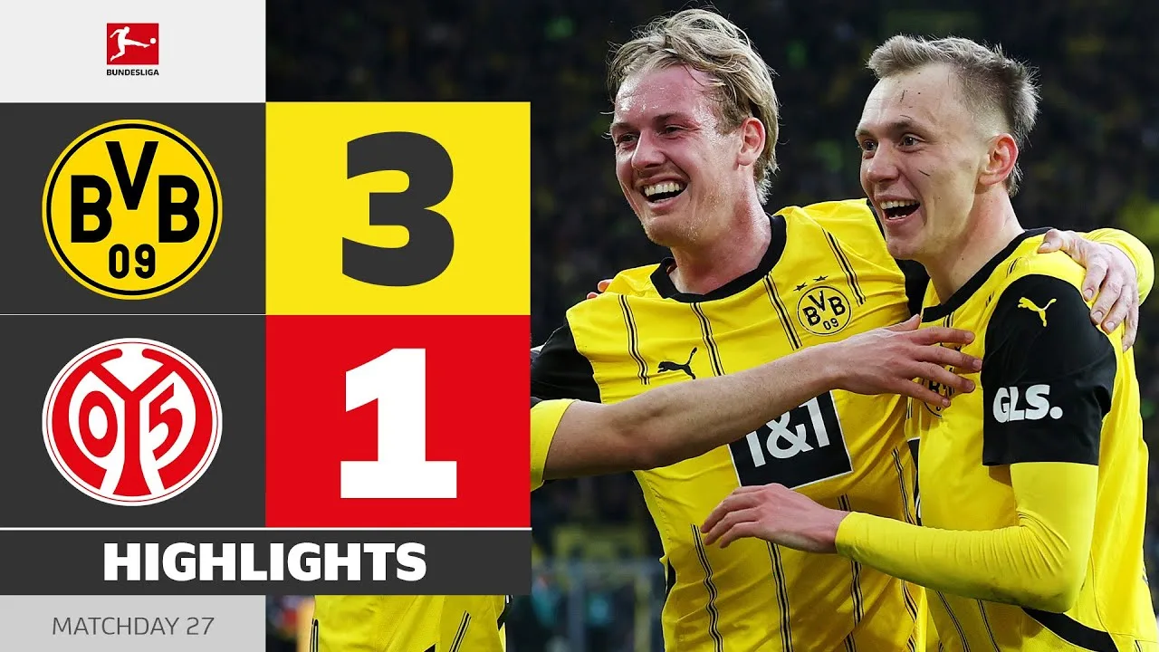 Beier-Brace étouffe Mayin! | Borussia Dortmund – 1. FSV MAINZ 05 | Faits saillants | MD27 – 2024/25
