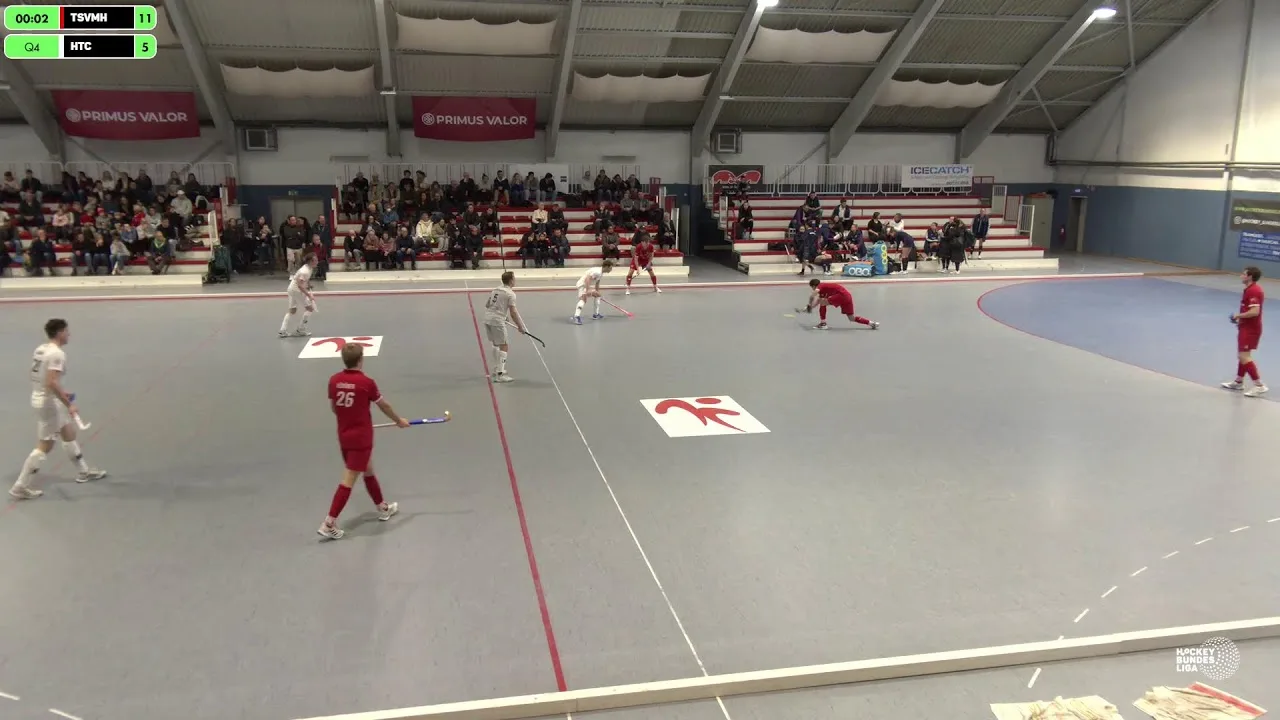 1er hockey en salle Bundesliga hommes TSV Mannheim Hockey contre HTC Stuttgarter Kickers
