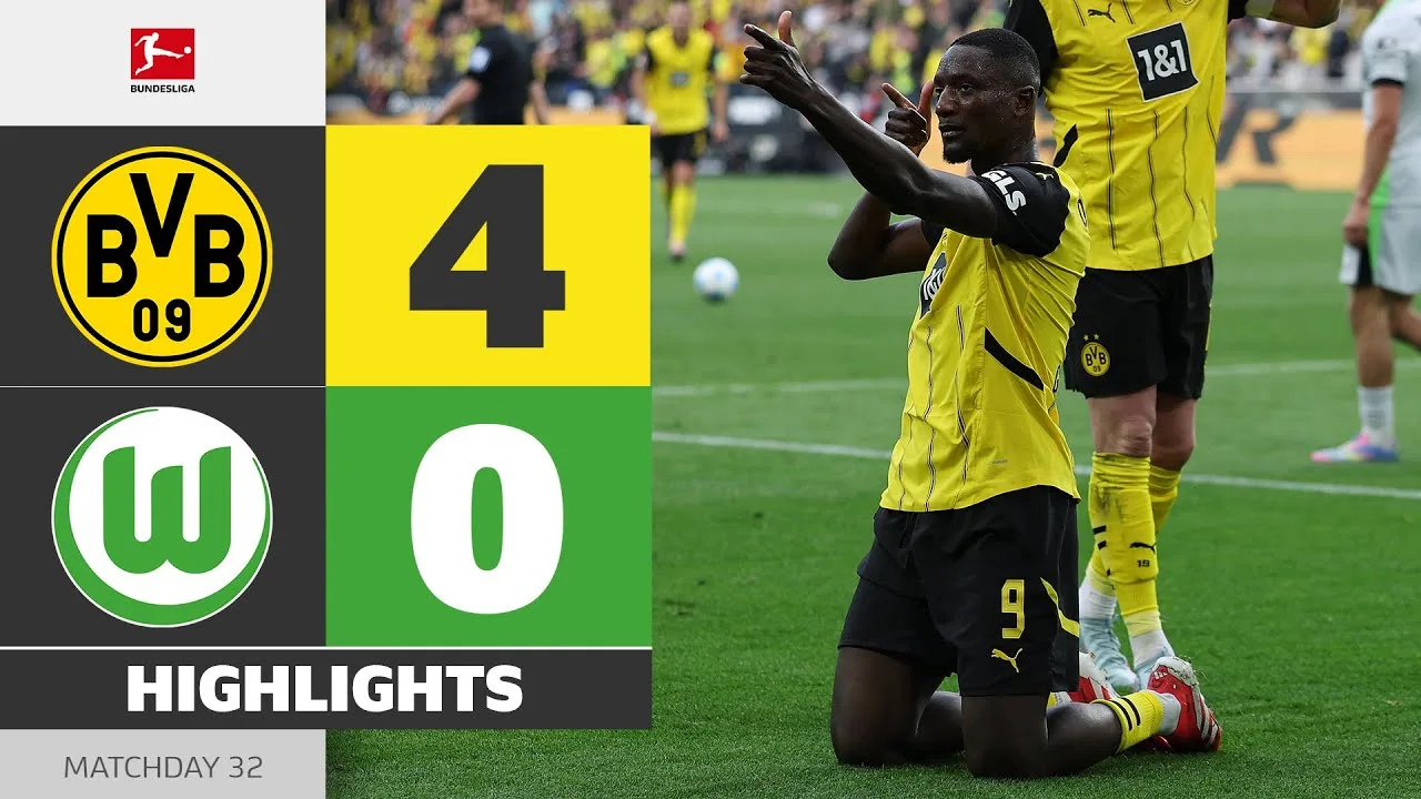 Guirassy en feu! | Borussia Dortmund – Vfl Wolfsburg | Faits saillants | Matchday 32 – Bundesliga 24/25