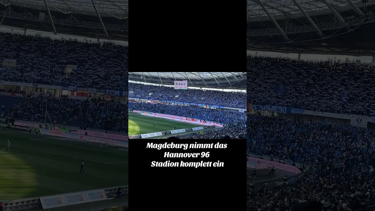 Magdeburg nimmt das Hannover 96 Stadion ein 😱#ultras #bundesliga #fußball #football #fcmagdeburg