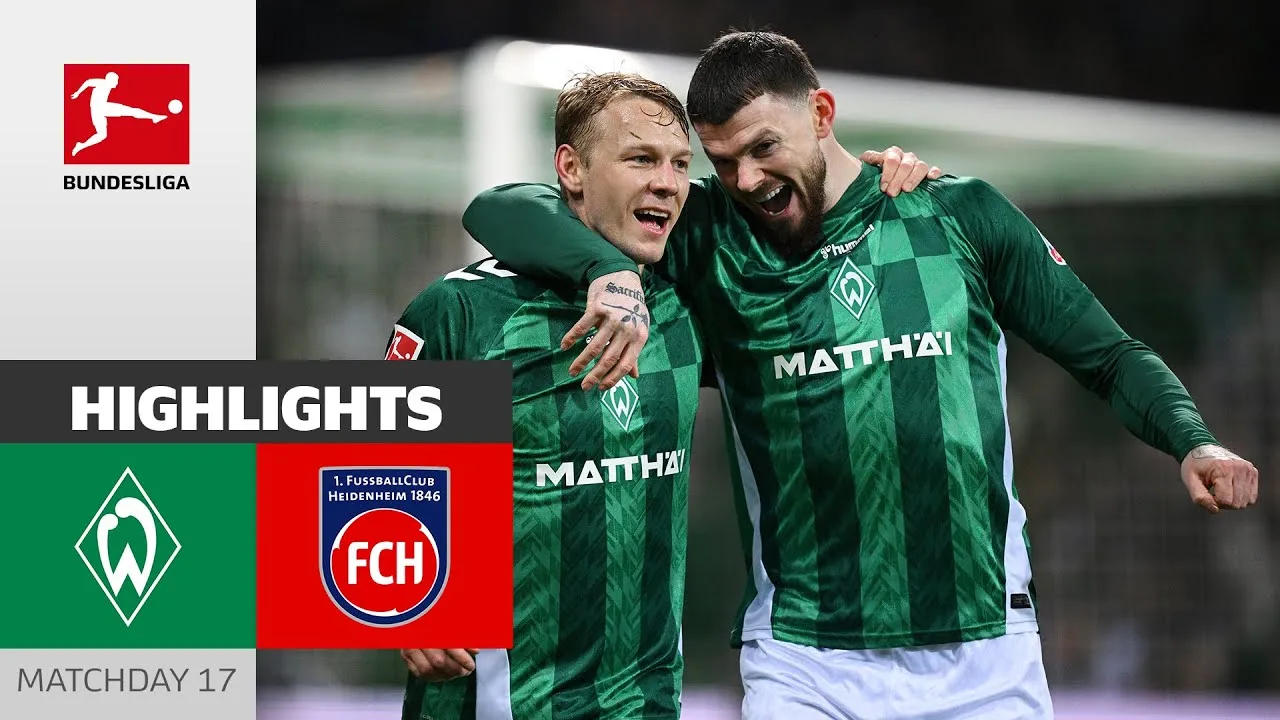 90+5 ! Drame à Brême ! | SV Werder Brême – 1. FC Heidenheim 1846 3-3 | Faits saillants | 17e journée