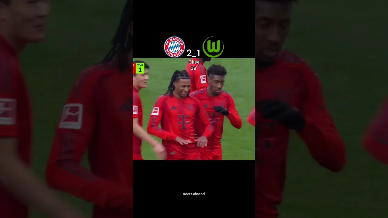 Bayern Munich VS Wolfsburg🤯👏🏽game highlights #football #soccer #bayern #bundesliga #messi