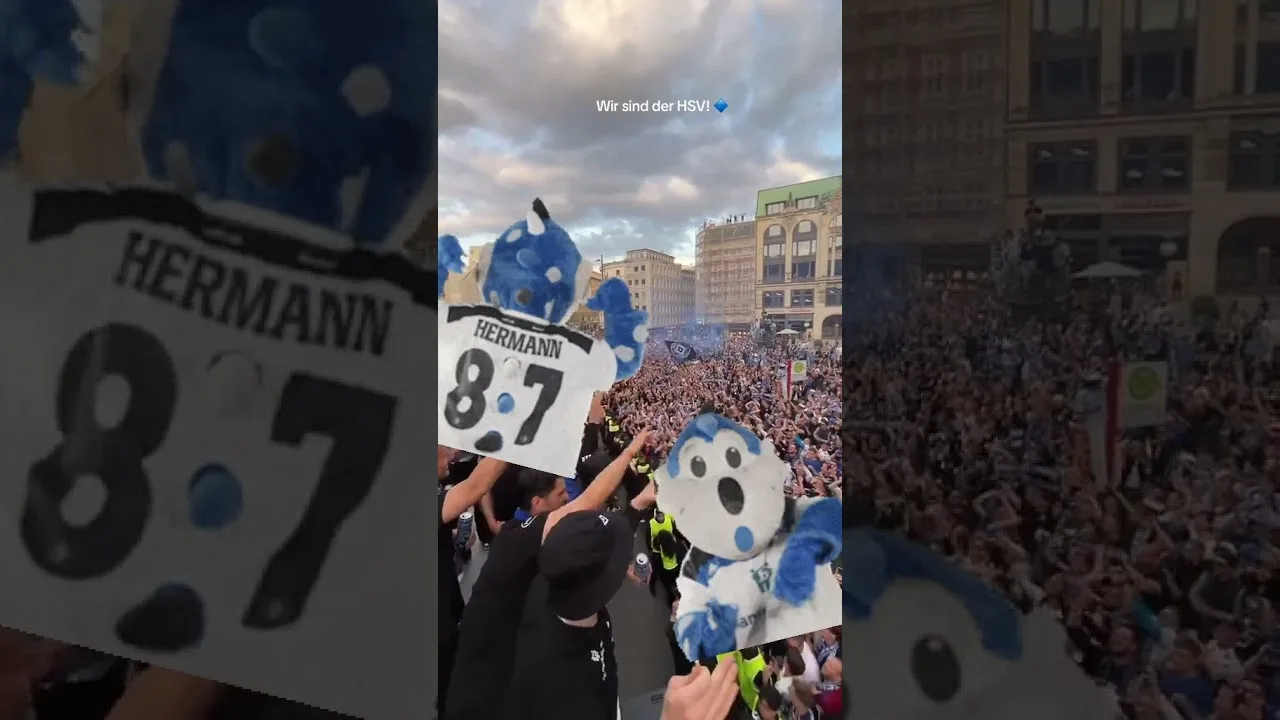 HSV Aufstiegsfeier! #Bundesliga#radhaus#aufstiegsfeier #fanlove#unsuwe#aufstieg#hamburg#hsv#ndhsv