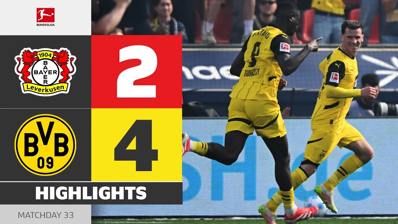 BVB Crash Alonso-Farewell! | Bayer 04 Leverkusen – Borussia Dortmund | HL | MD 33 – Bundesliga 24/25