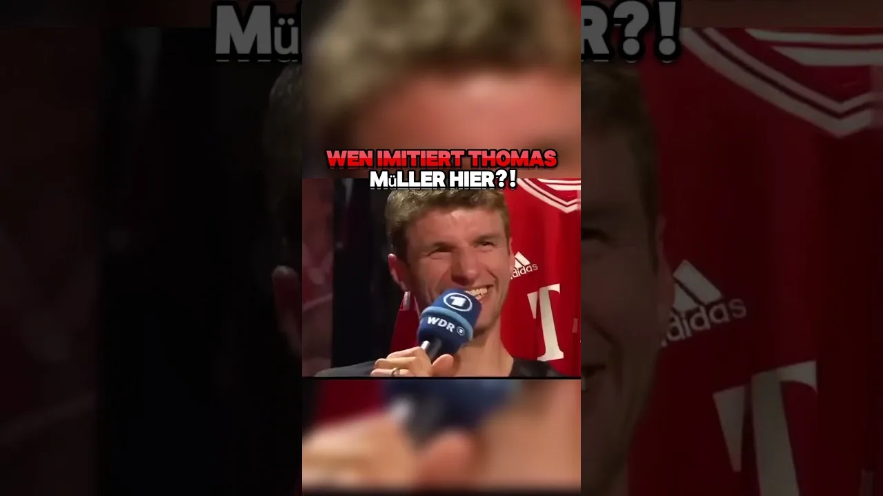 Erkennst du, wen er da nachmacht?! #bundesliga #bayern #thomasmuller #imitation