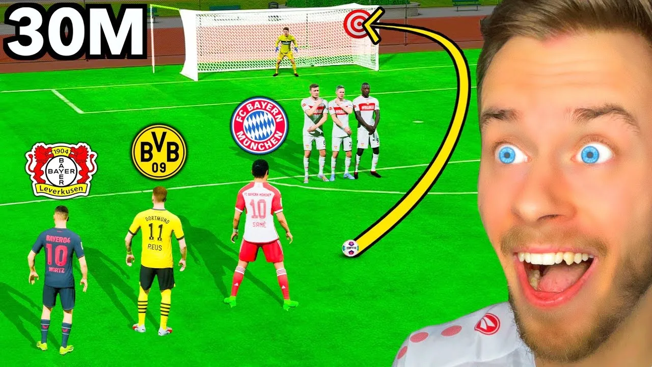 J’ai marqué 1 BUT SUR COUP FRANC avec chaque équipe de la BUNDESLIGA ! 🤩⚽️