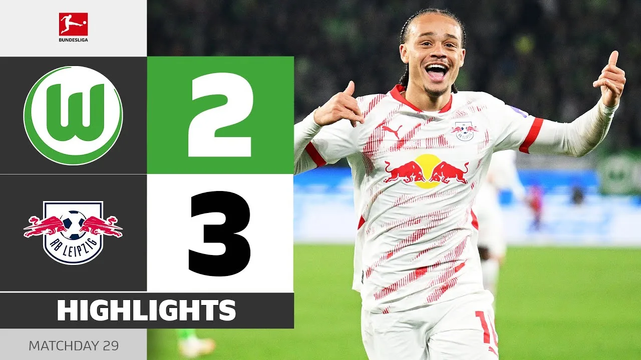 Leipzig saute à UCL Spot! | VFL Wolfsburg – RB Leipzig | Faits saillants | Matchday 29 Bundesliga 2024/25