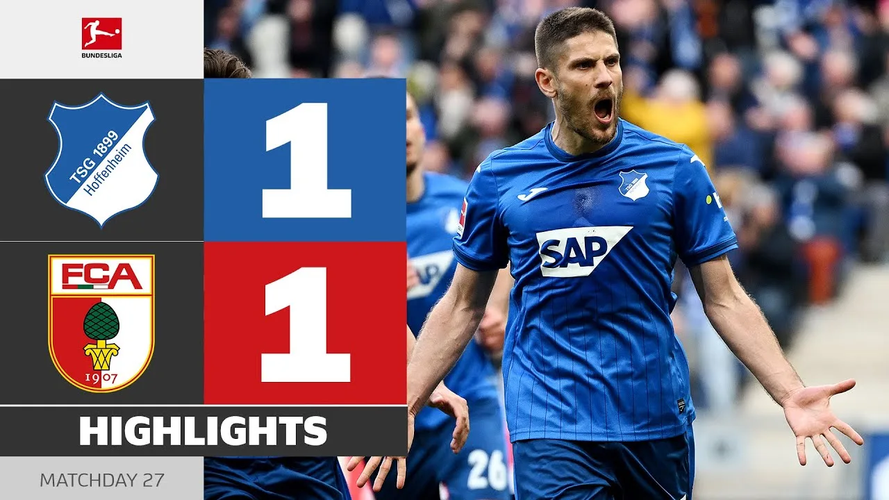 Kramaric termine la course de 683 minutes! | TSG Hoffenheim – FC Augsburg | Faits saillants | MD27 – BL 2024/25