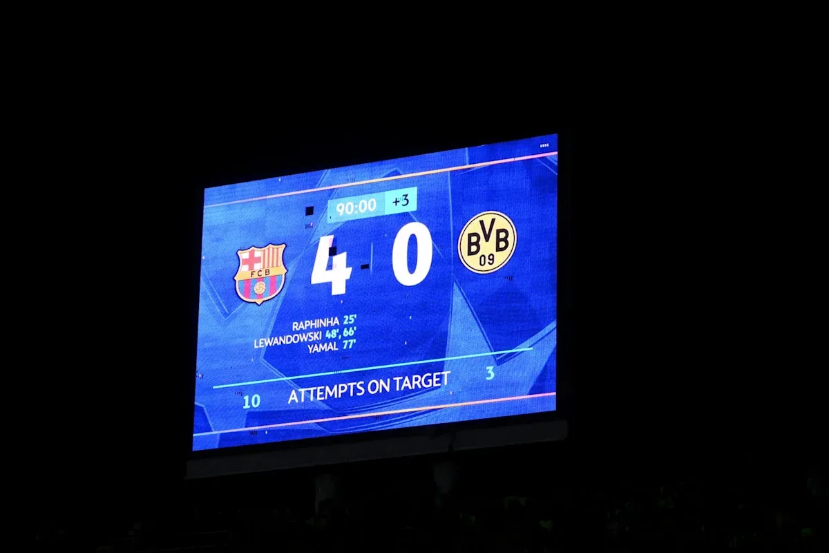 Trois plats à emporter de Barcelone 4-0 Borussia Dortmund