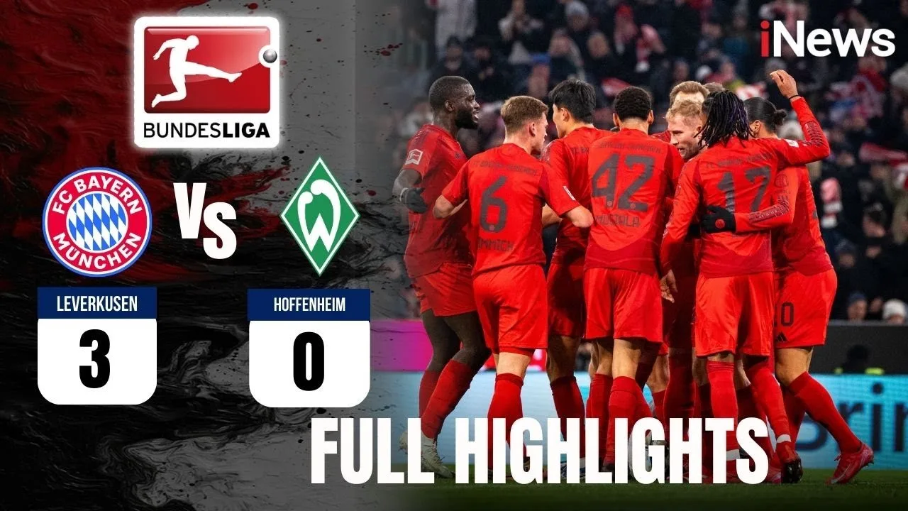 Points forts complets Bayern Munchen (3) vs (0) Werder Bremen | Bundesliga Jerman | Sports premium