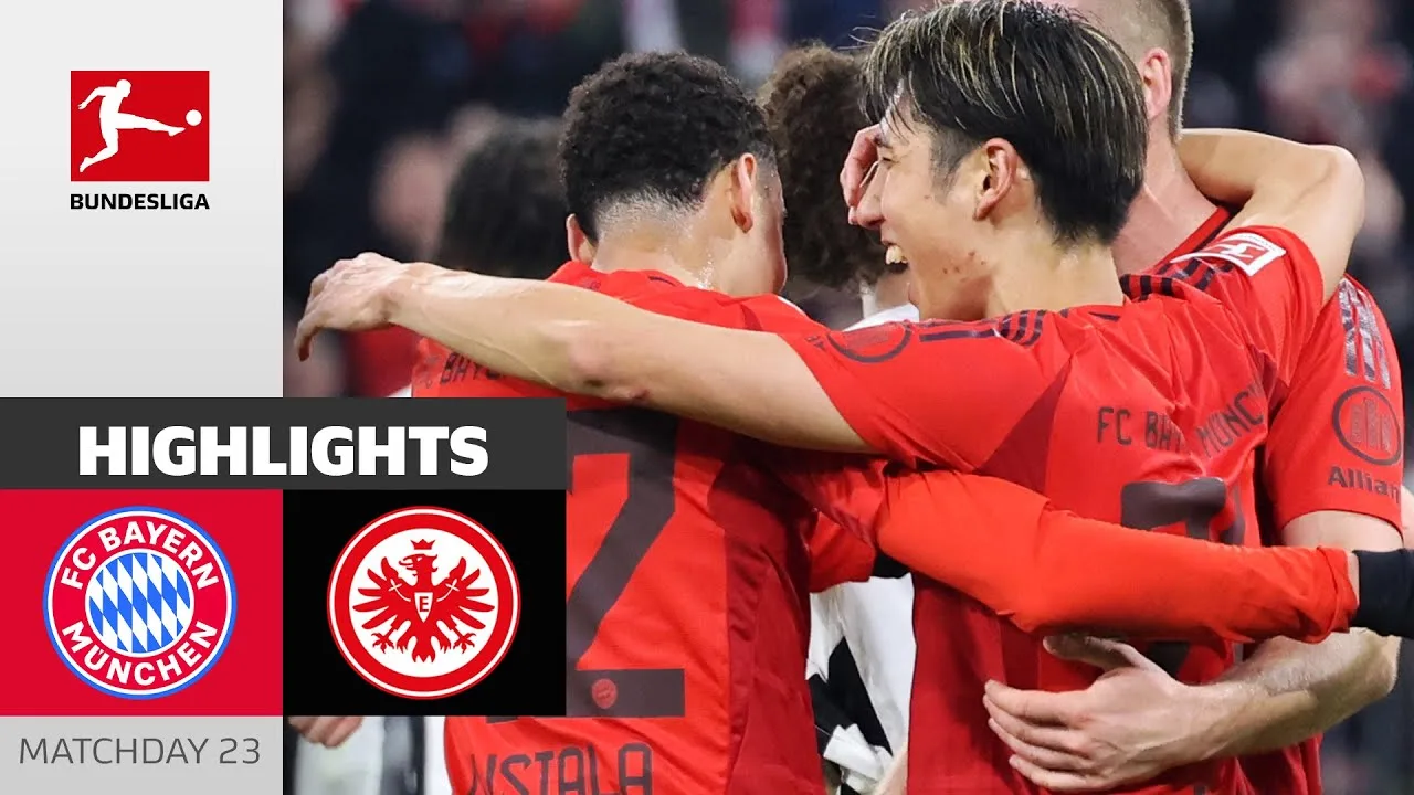 La Bavière ne montre aucune pitié! | FC Bayern Munich – Eintracht Frankfurt | Faits saillants | Matchday 23 – 24/25