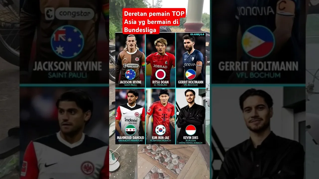 Des rangées de meilleurs joueurs asiatiques dans la Bundesliga #timnasindonésie #shortsvideo #kevindik #football
