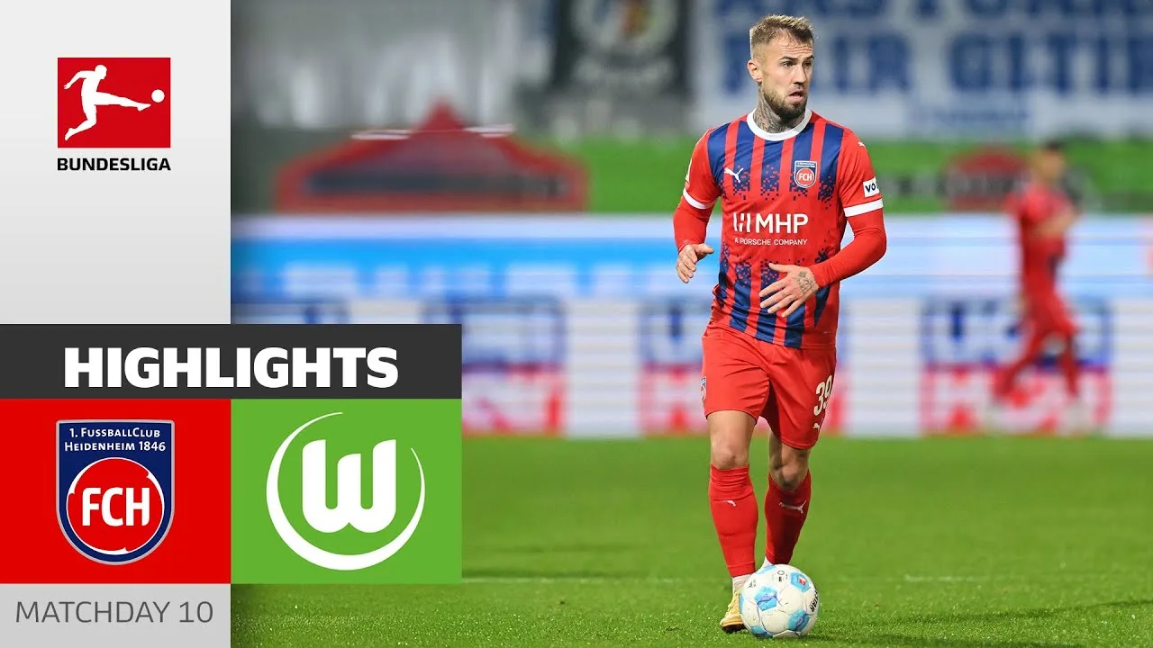 3 points importants ! | 1. FC Heidenheim 1846 – VfL Wolfsbourg 1-3 | Faits saillants | MD10 – Bundesliga
