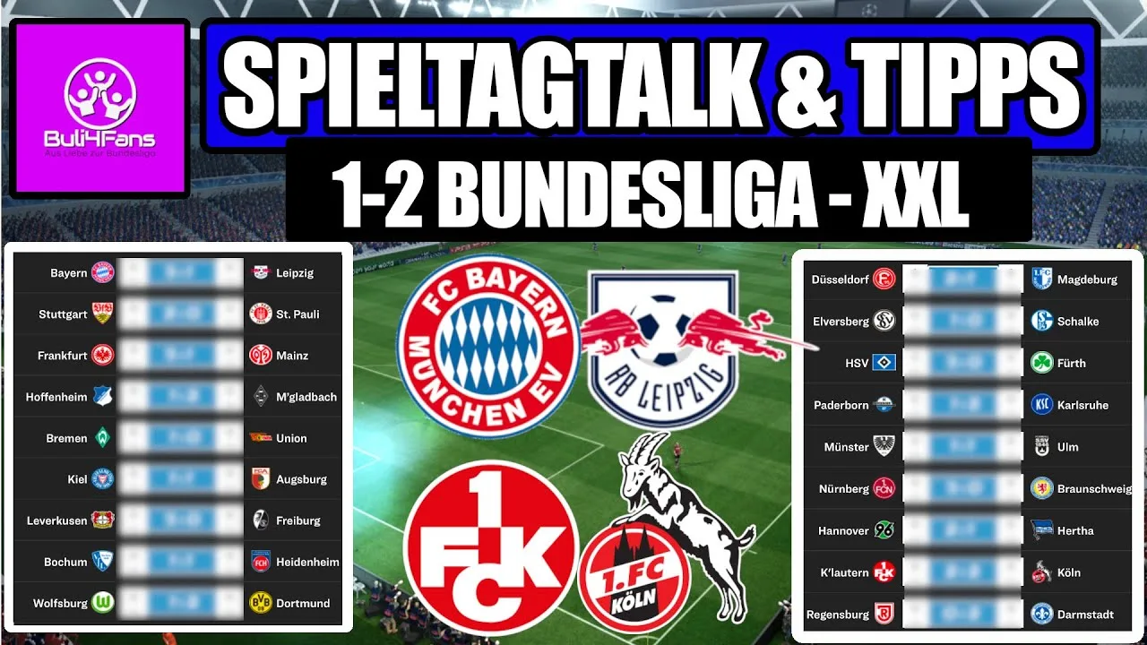 1er et 2ème JOURS 15 ET 17 DU MATCH TIPPTALK DE BUNDESLIGA | 2024/25 ⚽CHAQUE SEMAINE ⤵️ Prévisions des jours de Bundesliga