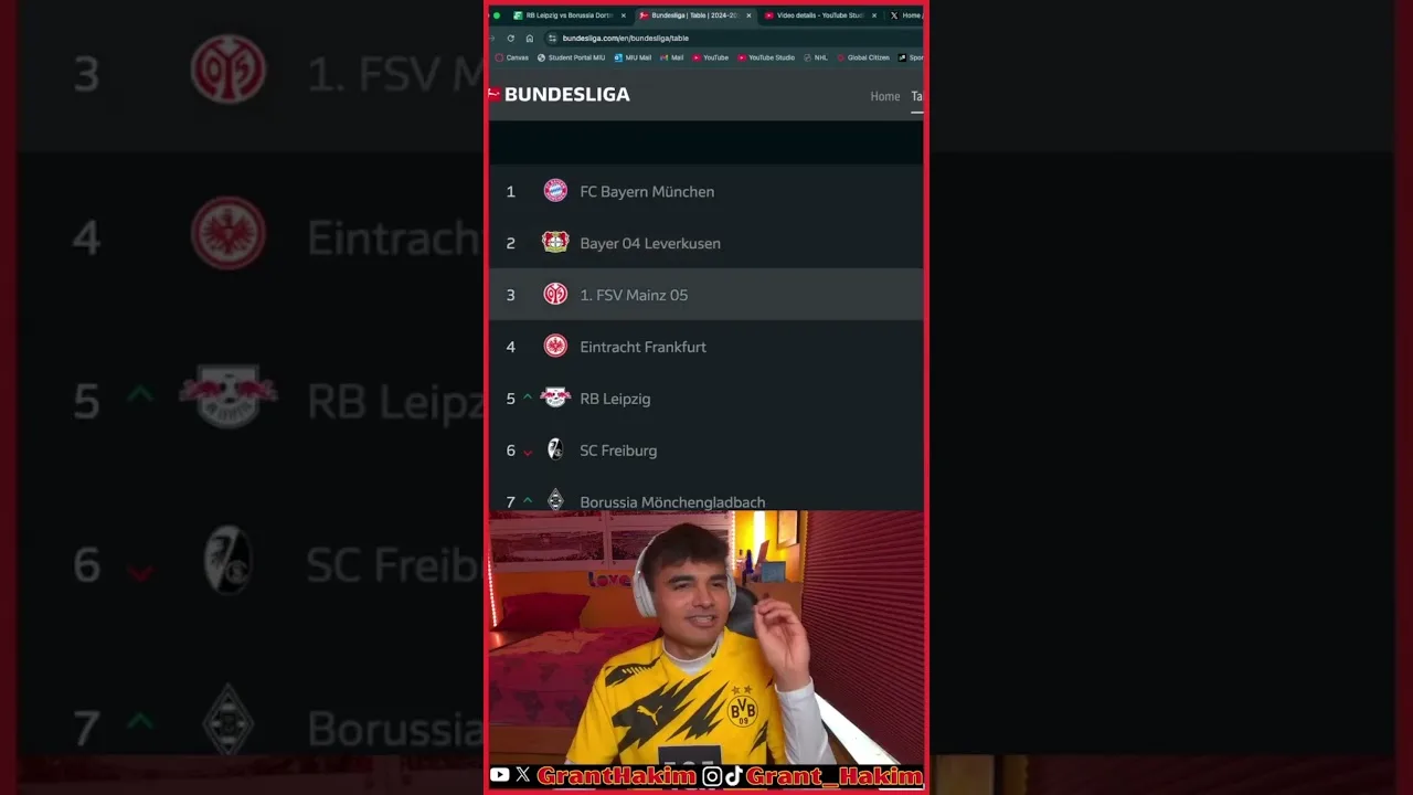 Bundesliga table is 🔥! #fcb leading, #bvb existing, who’s winning it all? 👀⚽ #Bundesliga #Shorts