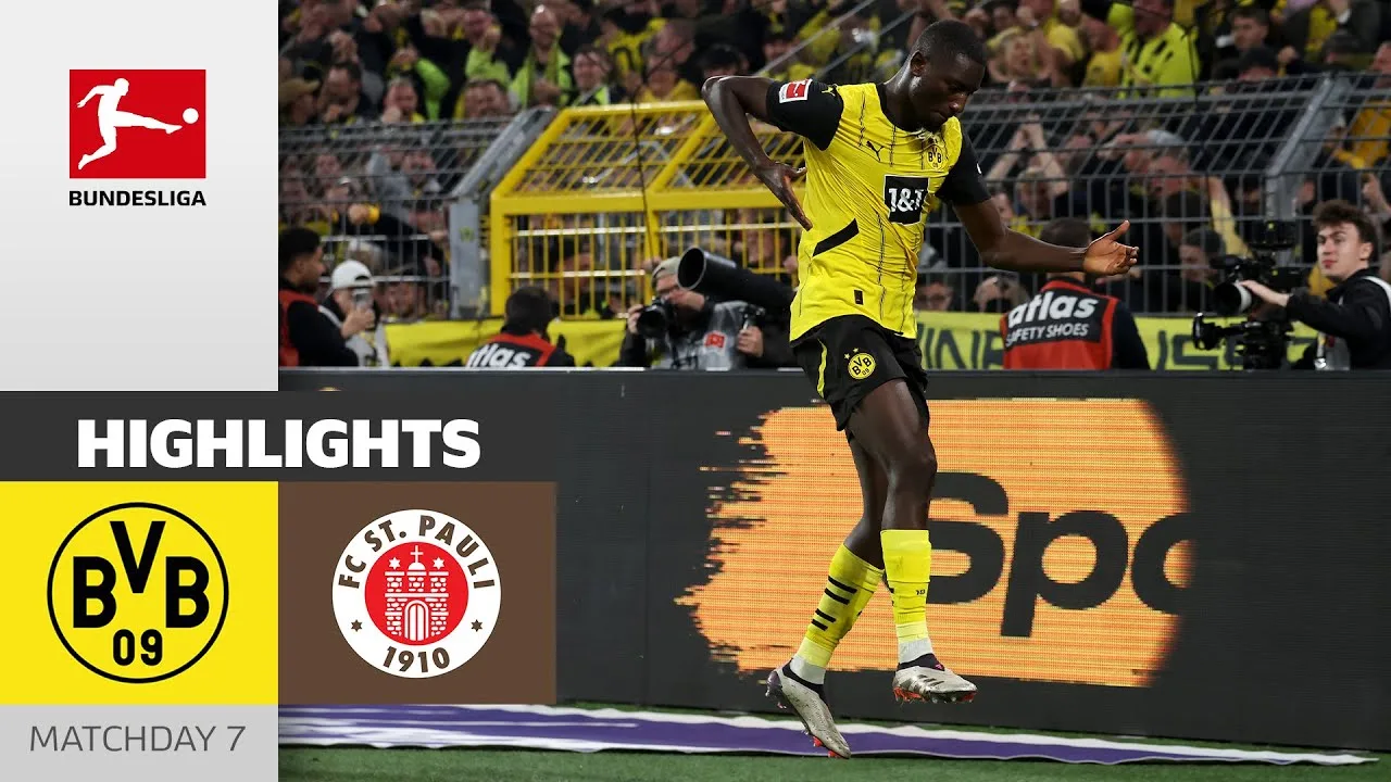 Guirassy frappe à nouveau! | Borussia Dortmund – FC St. Pauli 2-1 | Prise en évidence MD 7 – Bundesliga 24/25