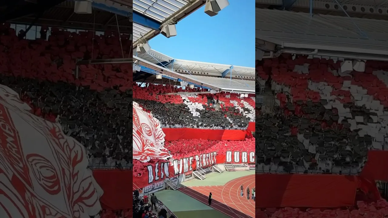 Choreo der Nürnberg Fans gegen Fürth. 1.FC Nürnberg – Greuther Fürth #FCNSGF