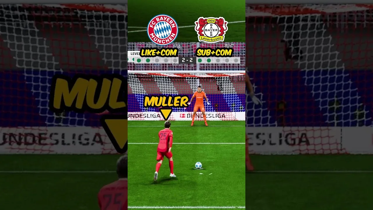 Bayern Munich vs Bayer Leverkusen l Penalty Challange l BundesLiga #footballshorts #cute