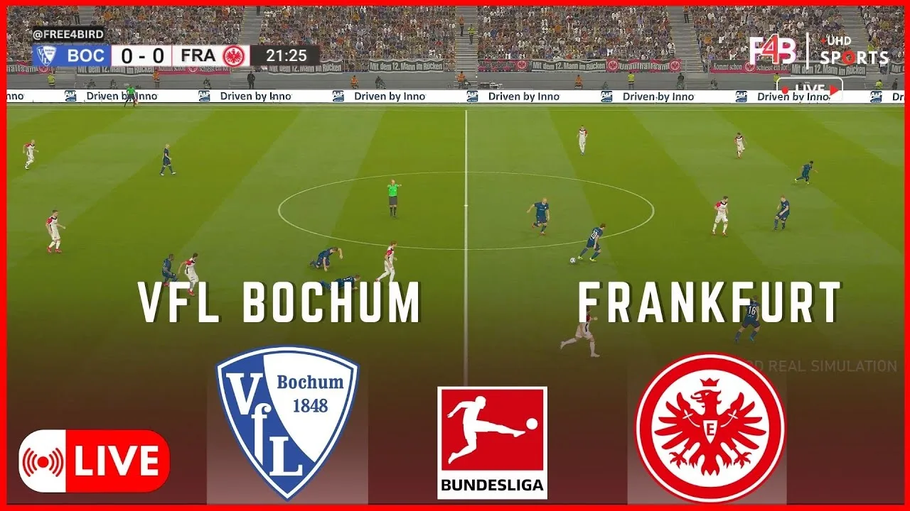 VFL Bochum contre Francfurt Live | Bundesliga 25 | Simulation et résultat en direct #Germany