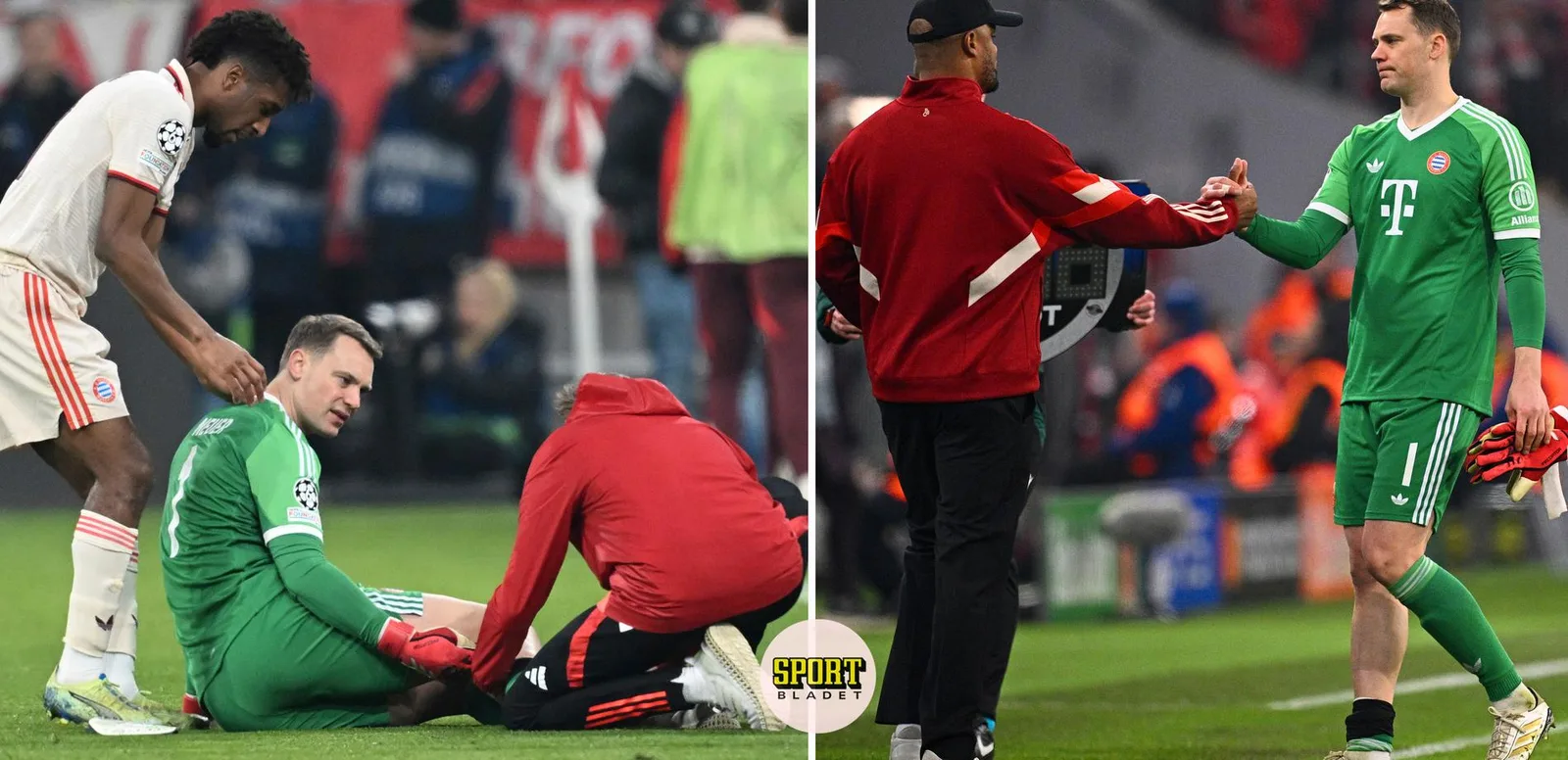 Manuel Neuer du Bayern Munich manquant Retra en Ligue des champions contre Bayer Leverkusen