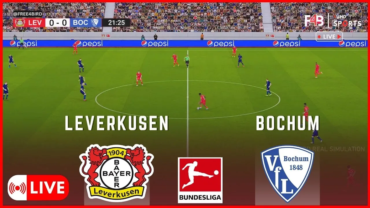Bayer Leverkusen contre VFL Bochum Live | Bundesliga 2024-25 | Simulation et résultat en direct #Germany
