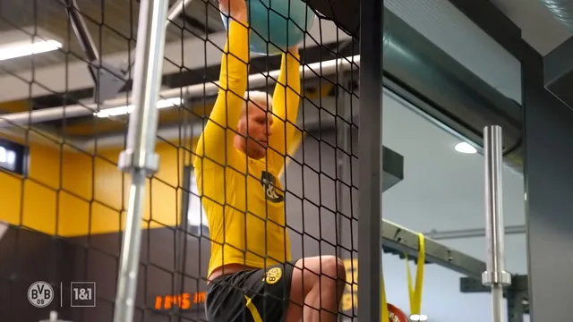 Les joueurs du Borussia Dortmund s’entraînent pendant Data FIFA – Band