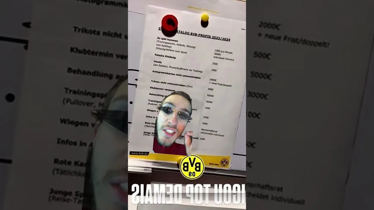 BVB Strafen Katalog #fussball #sport #bundesliga #viralvideo