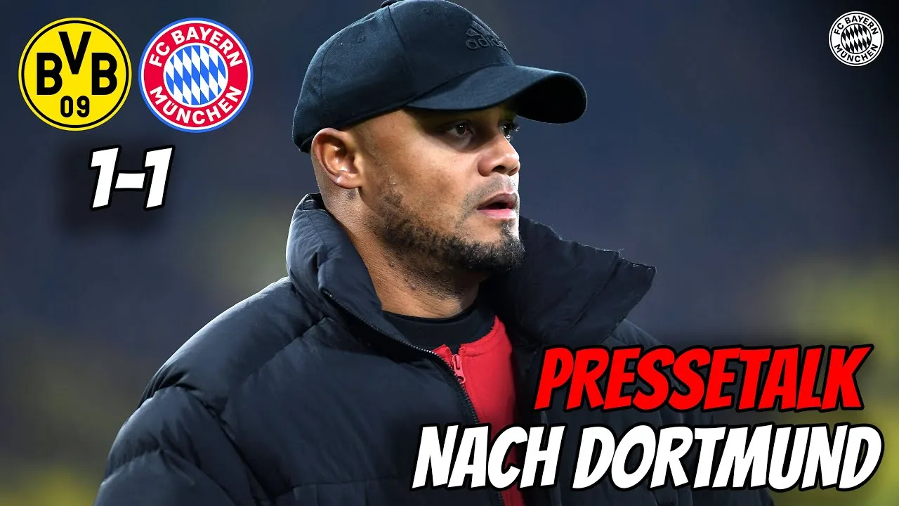 Conférence de presse avec Kompany après le match nul 1-1 contre Dortmund | Bundesliga