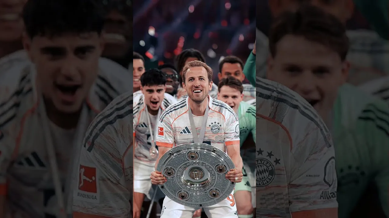 akhirnya bro yg satu ini angkat piala🏆 🗿 #bayernmunich #harrykane #bundesliga