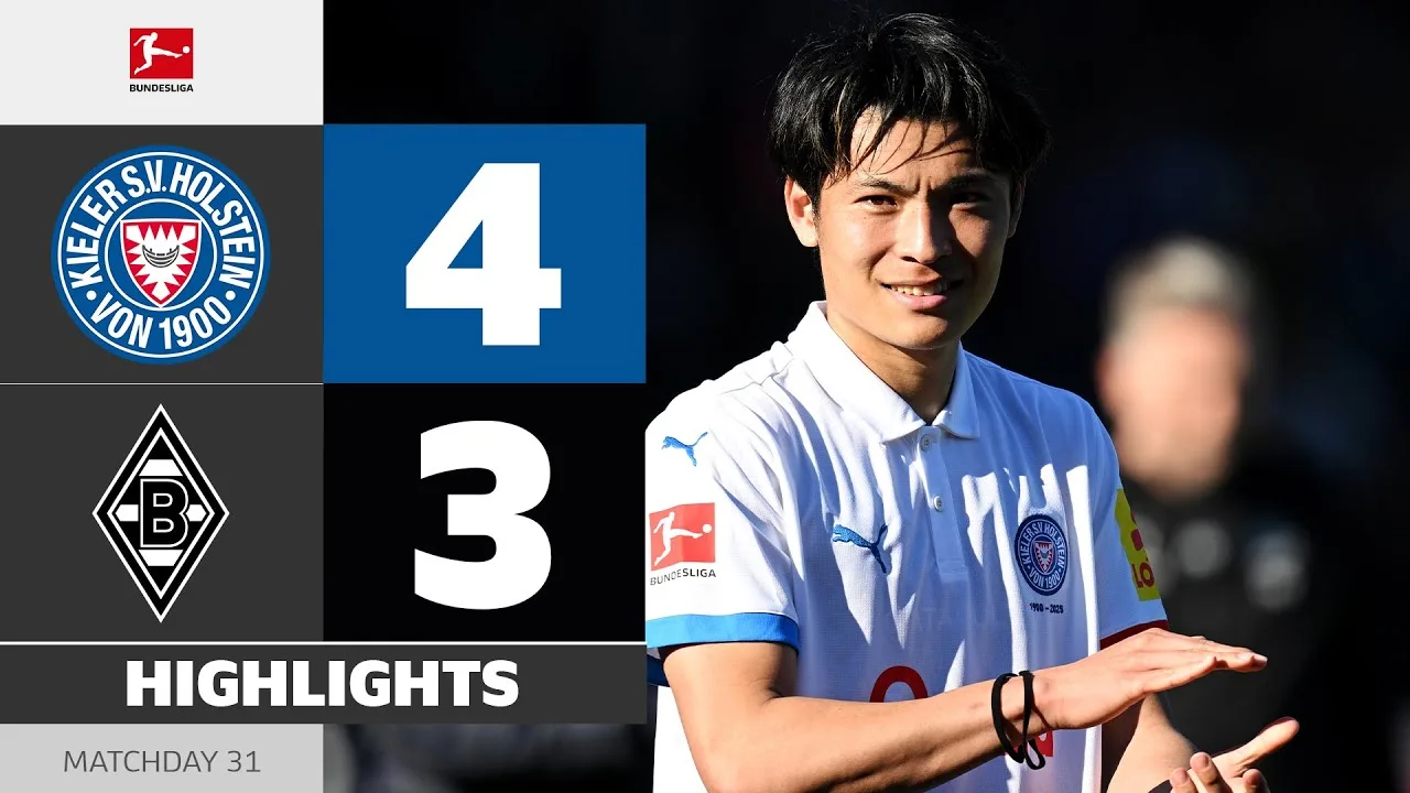 Machino décide du jeu spectaculaire! | Holstein Kiel – Borussia M’gladbach | Faits saillants | MD 31 – BL