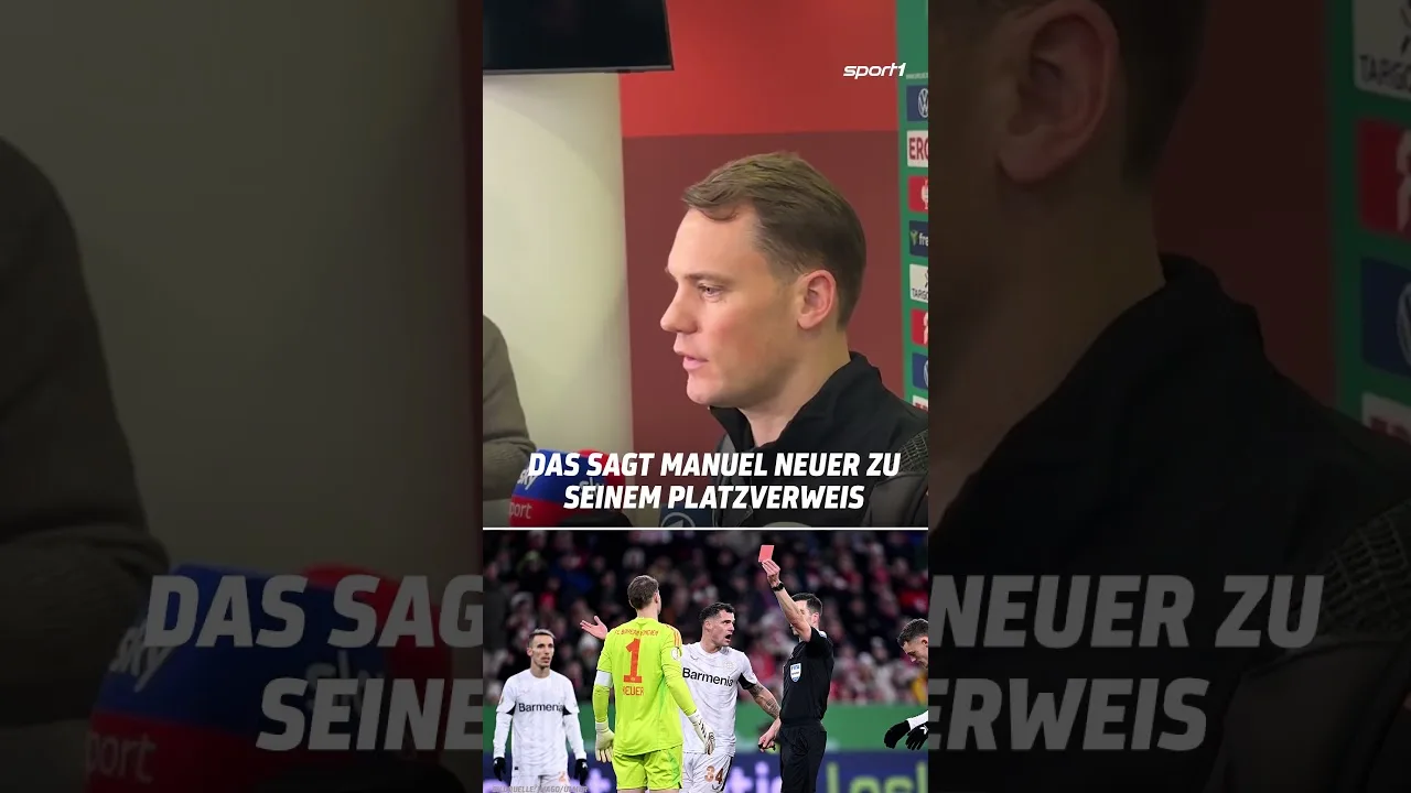 Manuel Neuer sah erstmalig in seiner Karriere die rote Karte. So reagierte er! #shorts