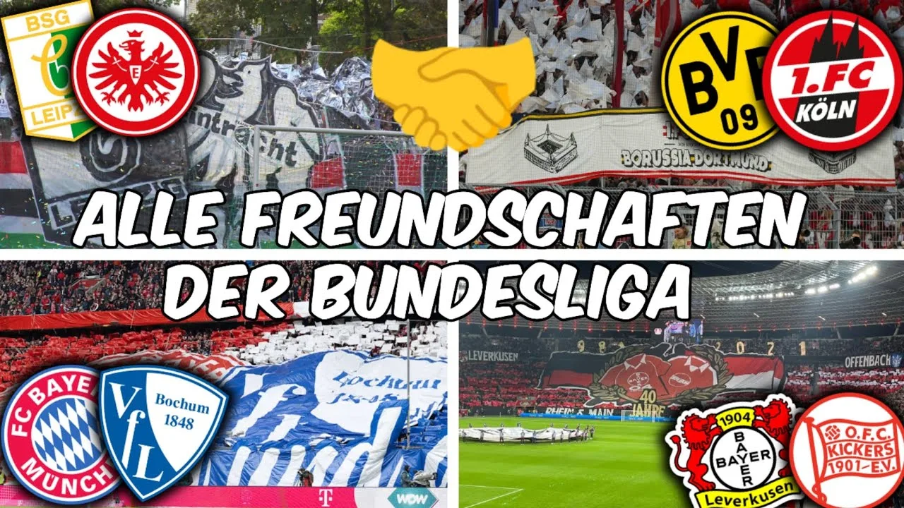 Toutes les amitiés de fans en Bundesliga 📢🤝 #fans #ultras #bundesliga #freunde #fcb #bvb #sge #fussball