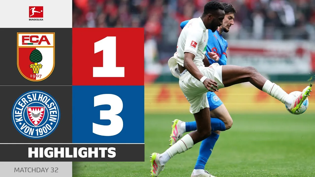 Points vitaux pour Kiel | FC Augsburg – Holstein Kiel | Faits saillants | Matchday 32 – Bundesliga 2024/25
