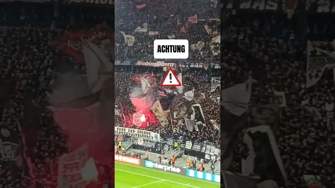 Eintracht Frankfurt célèbre après la victoire contre Amsterdam #ultras #bundesliga #fussball