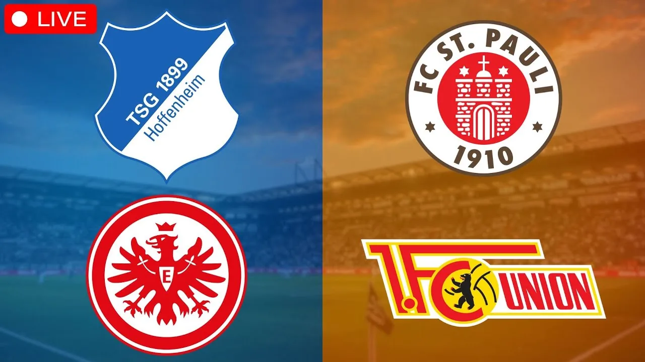 TSG HOffenheim – Eintracht Frankfurt | FC St. Pauli – 1. FC Union Berlin | Bundesliga en direct