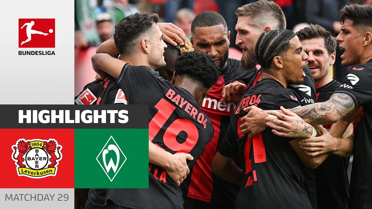 Tour du chapeau de Wirtz et champions de Bundesliga 2024 | Bayer 04 Leverkusen – SV Werder Brême 5-0 | Points forts