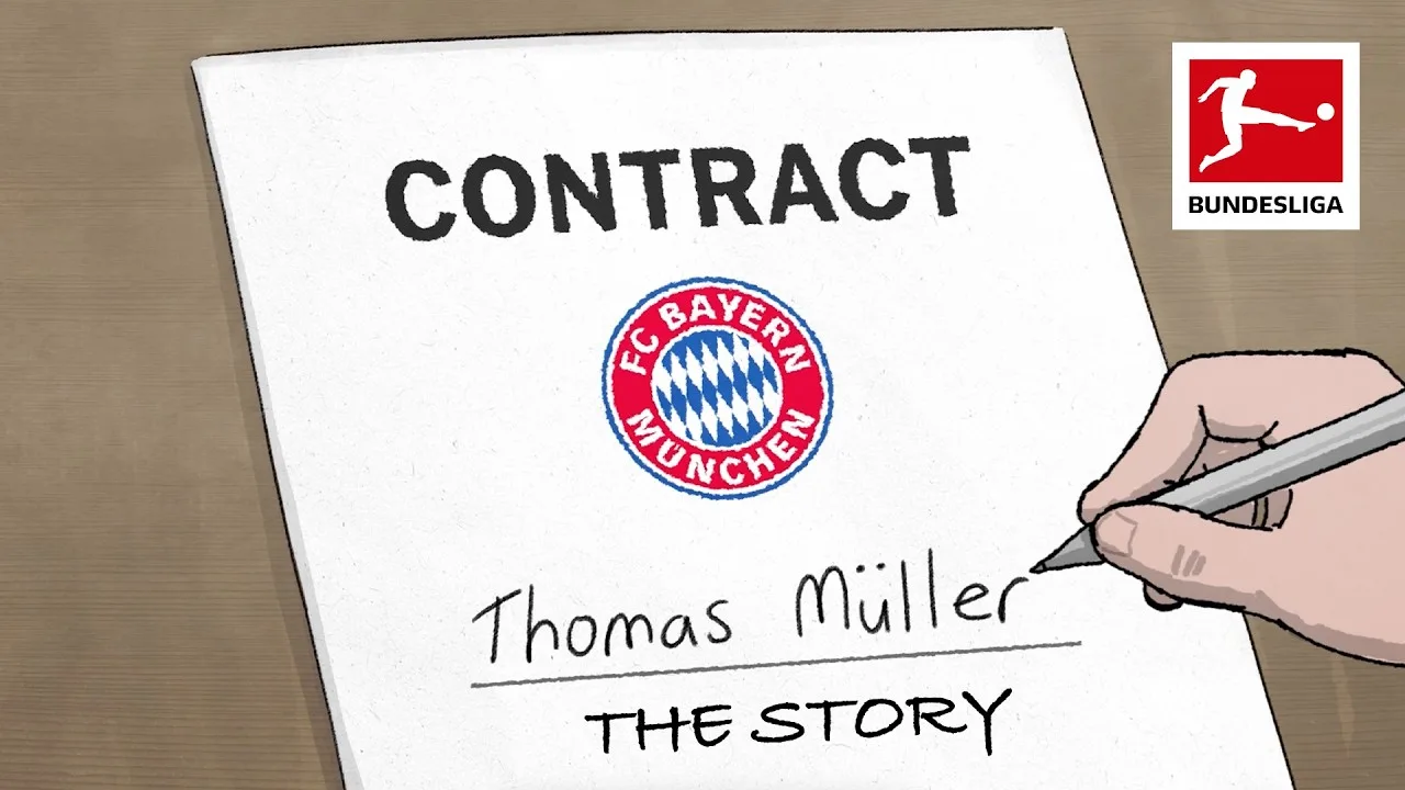 Au revoir, Thomas! 🥹🐐 L’histoire de Thomas Müller – une légende de Bundesliga – par Nick Murray Willis 🎨