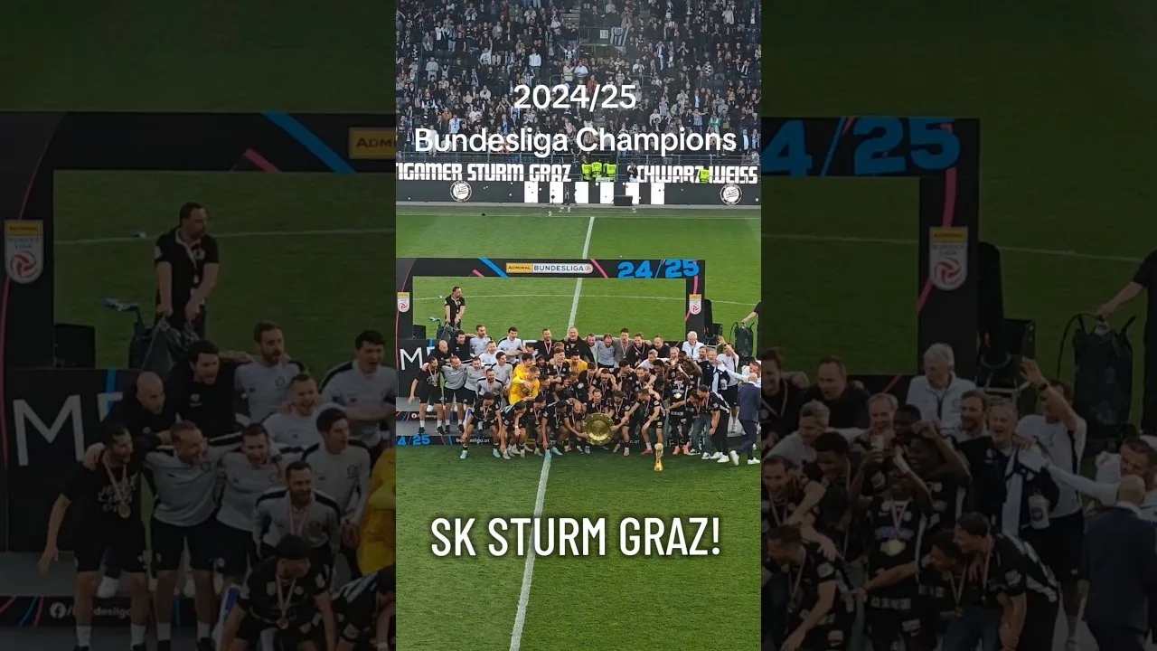 🏆🎉 Sturm Graz have won the Bundesliga title! ⚫⚪  #Bundesliga #Austria #Sturm #Fußball