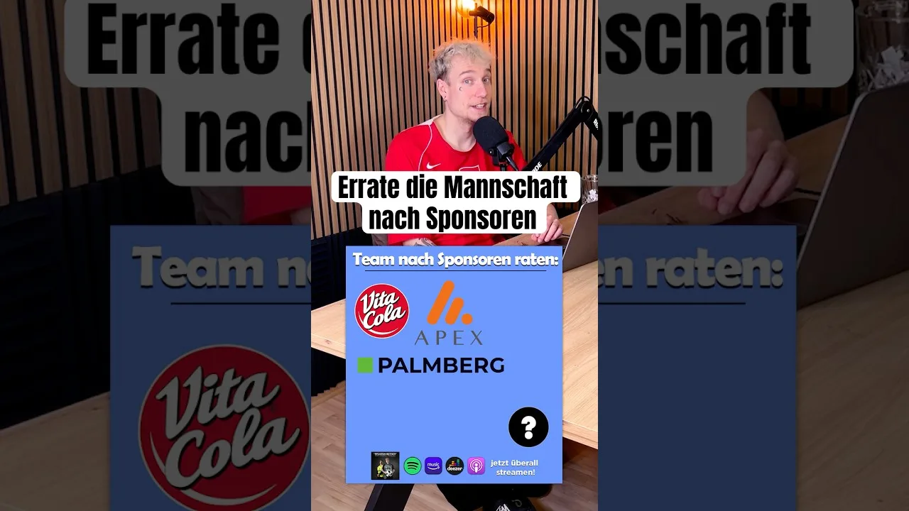 Errate die Mannschaft an Sponsoren ⚽️ #fussball #podcast #bundesliga #pfostenrettet #rätsel #quiz