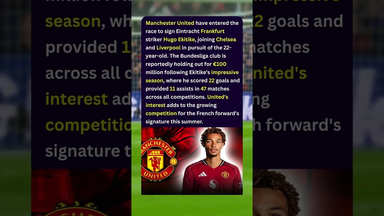 Man United Rejoignez Chelsea & Liverpool en course pour Hugo Ekitike