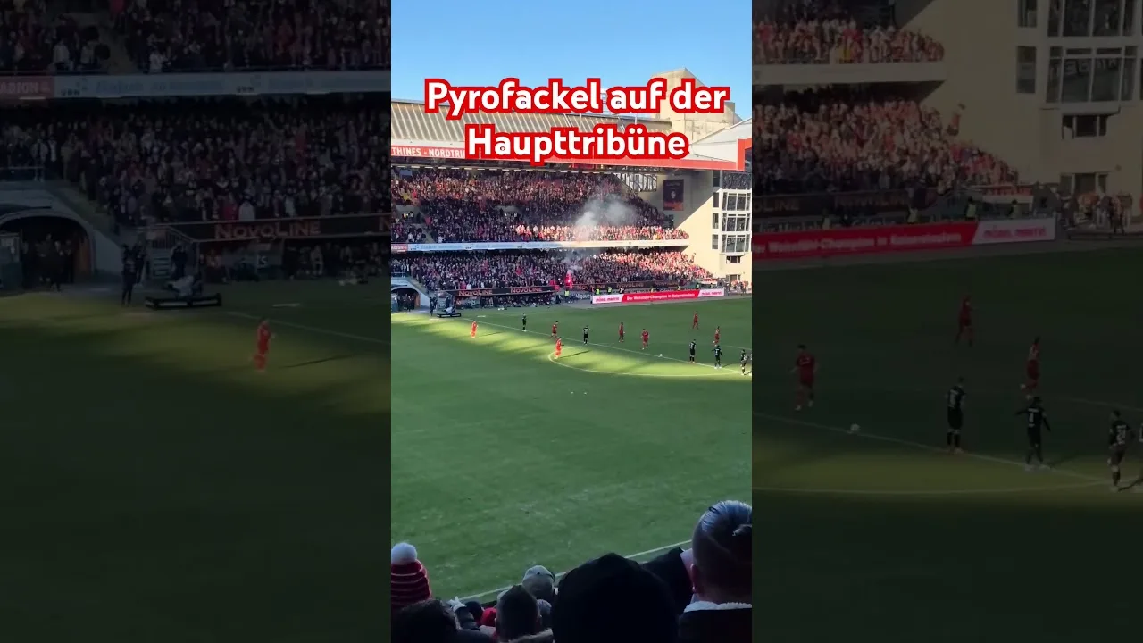 Pyrofackel auf der Haupttribüne nach Siegtreffer! #kaiserslautern #Pyrotechnik #Bundesliga
