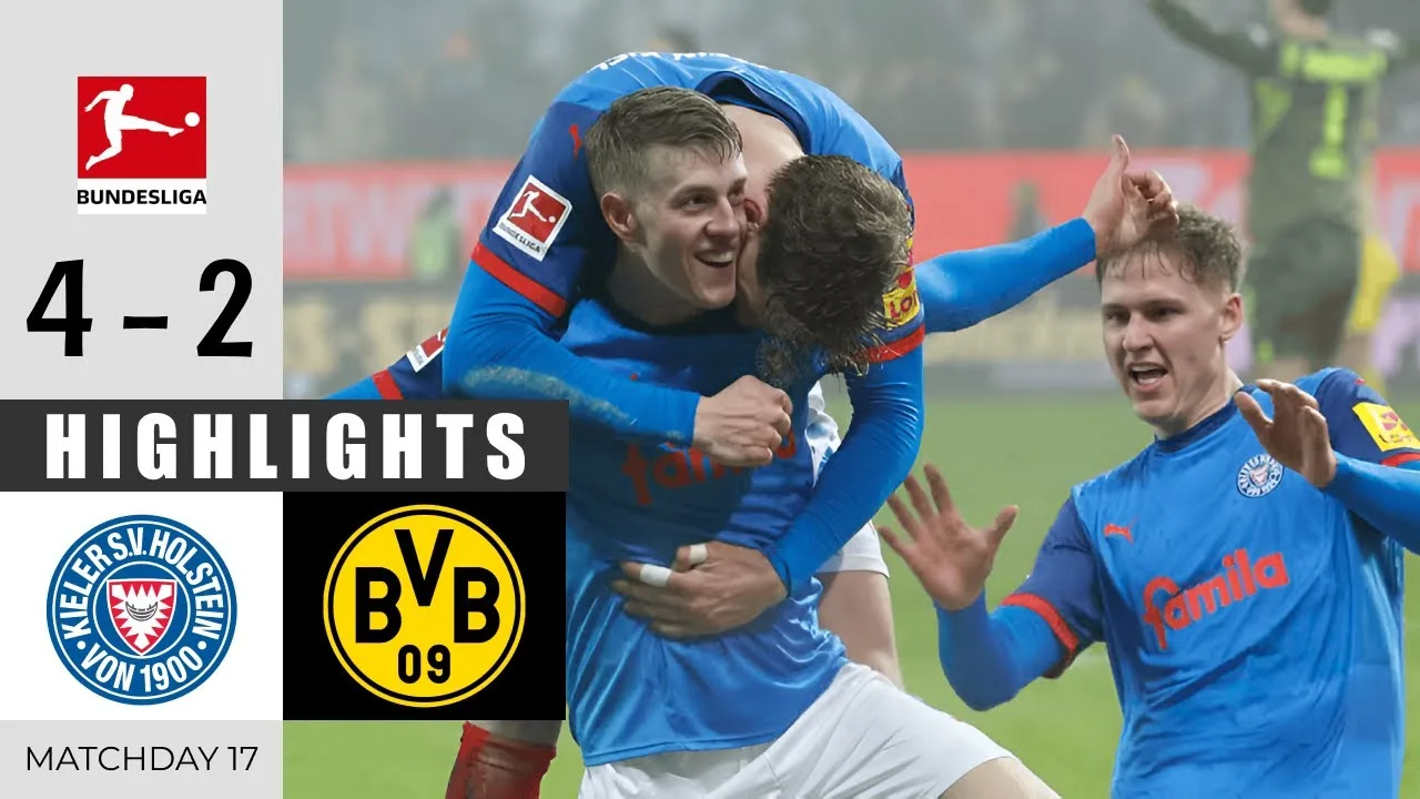 Holstein Kiel contre Dortmund 4 – 2 | FAITS SAILLANTS | Bundesliga 2024/25
