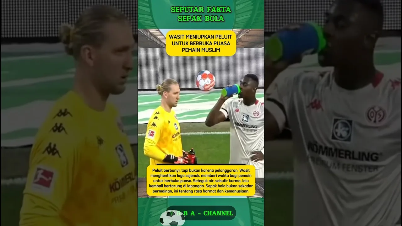 Les secondes de l’arbitre dénoncent le coup de sifflet pour briser le rapide #refeee #bundesliga #iftar #bukapuasa #ramadan