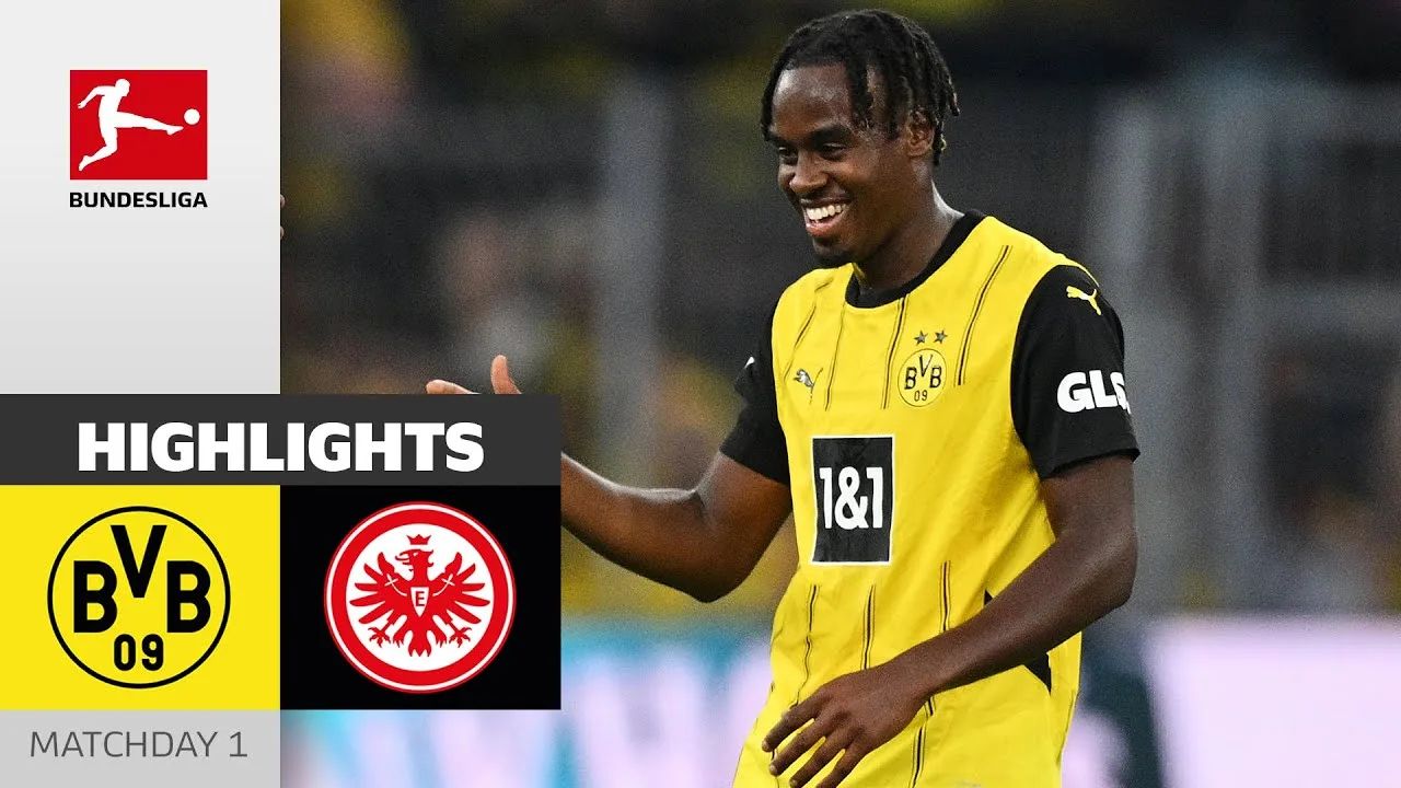 Le vainqueur du match, Gittens, décide du match ! | Borussia Dortmund – Eintracht Francfort 2-0 | Faits saillants | MD1