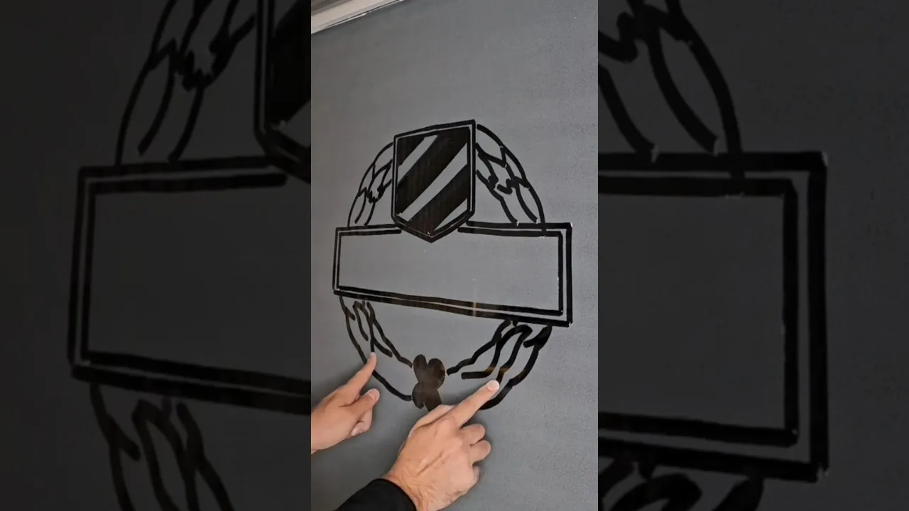 Rapid Wien logo two hands drawing #rapid #rapidwien #austria #twohandsdrawing #bundesliga #wien