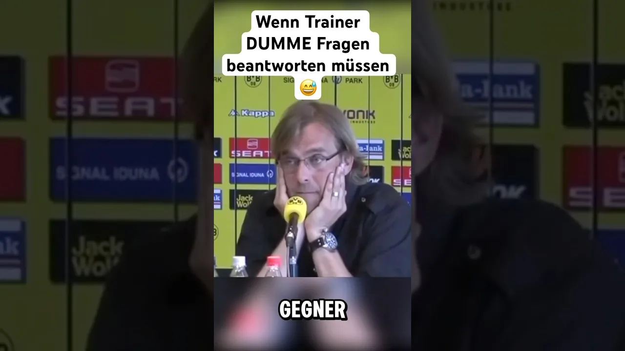 Wenn Trainer DUMME Fragen beantworten müssen 😅 #klopp #huubstevens #bundesliga #fussball