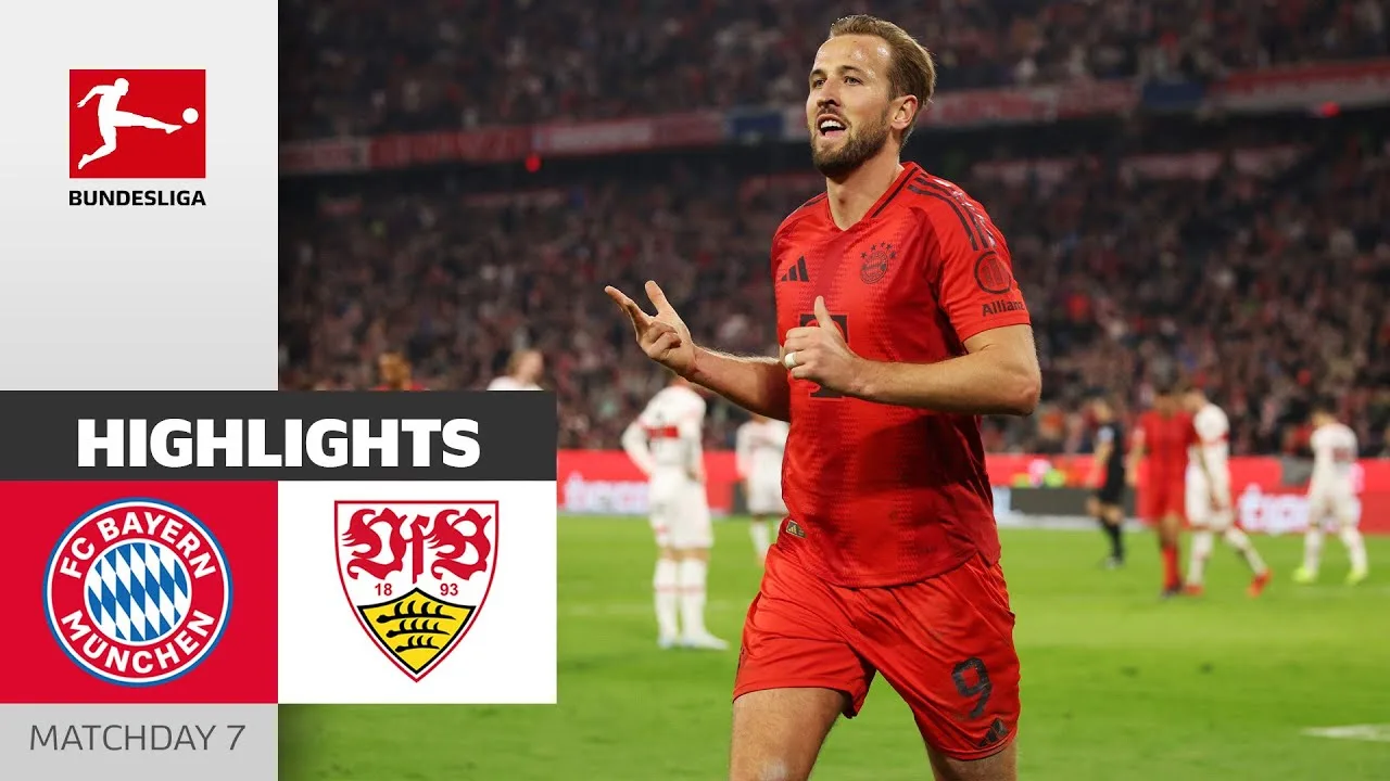 Kane. Kane. KANE ! | FC Bayern Munich – VfB Stuttgart 4-0 | Faits saillants | MD7 – Bundesliga 2024/25