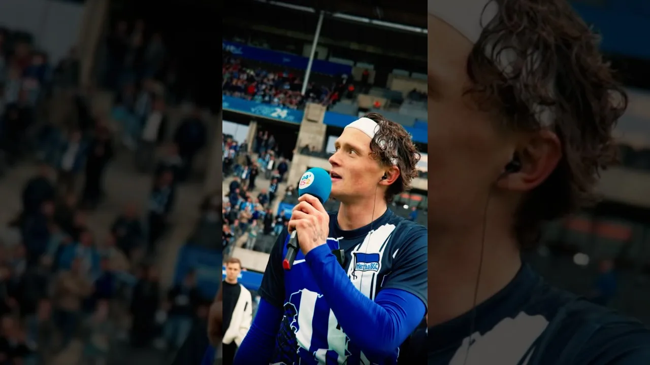 Fabi verkündet im Stadion seine Verlängerung 💙